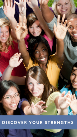Gift Bundle image of many young women gathered together with their arms in the air celebrating